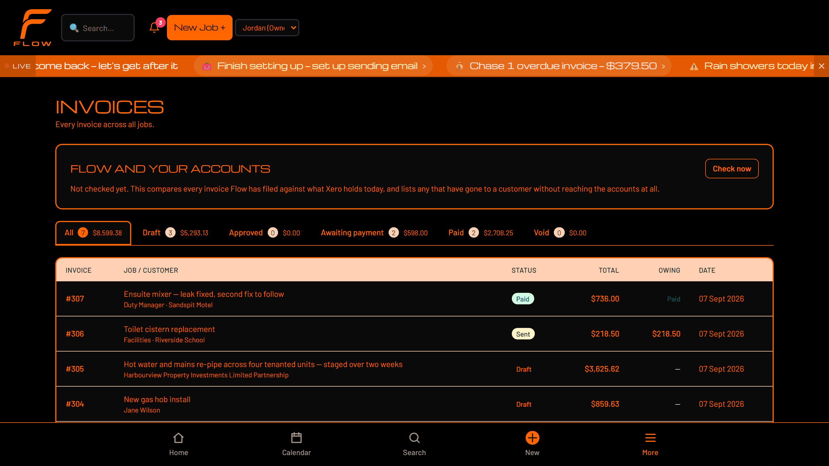 Invoicing in Flow